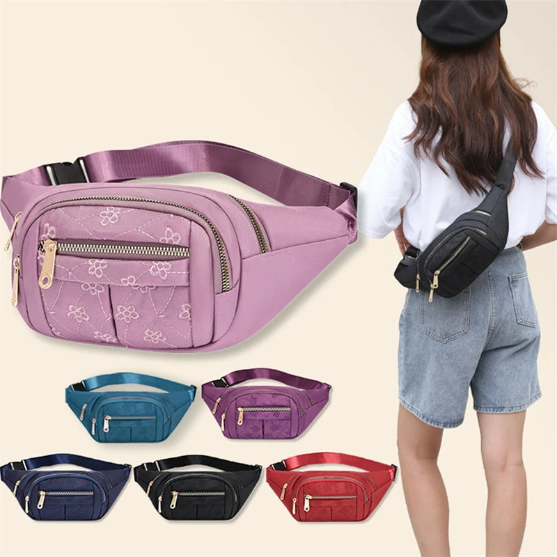Riñonera de tela impermeable para mujer, bolso cruzado de diseñador, a la moda, tipo banana