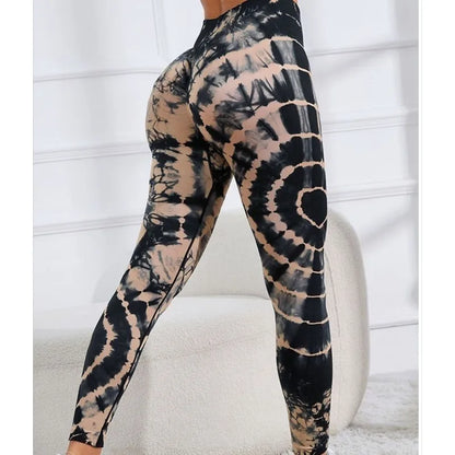 Pantalones de Yoga sin costuras para mujer, mallas elásticas altas de cintura alta, color melocotón, para Fitness, correr, deportes al aire libre