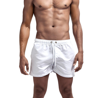 Bañador corto para hombre, de secado rápido, transpirable, con cordón.