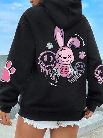 Sudaderas con capucha mujer moda Sudadera con capucha de gran tamaño suelta nuevas sudaderas otoño ropa de lana cálida