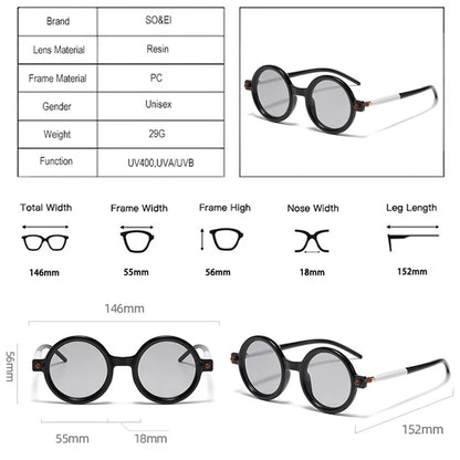 Popular Fashion Round Sunglasses Women Retro Double Color Clear Lens Glasses 
