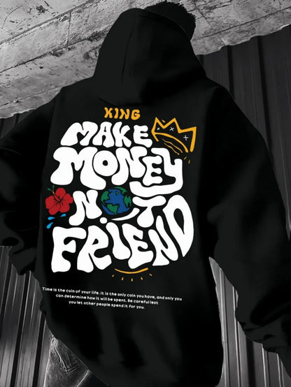 nueva sudadera con capucha suave y cómoda con estampado de otoño para hombre, ropa de estilo callejero al aire libre
