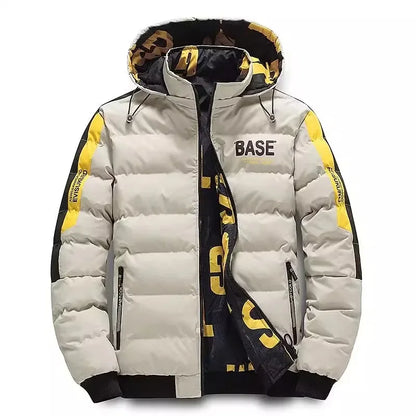Chaqueta de algodón de otoño e invierno para hombre, chaqueta gruesa acolchada y cálida, nueva ropa de doble cara, gorra extraíble