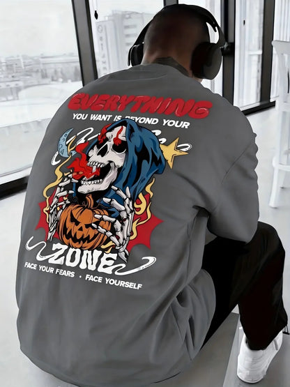 Camiseta de cuello redondo suave y transpirable con estampado