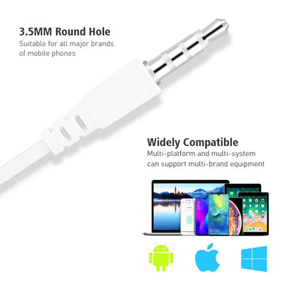 Auriculares intrauditivos estéreo universales de 3,5 mm, deportivos, para música, manos libres, con cable y micrófono para Xiaomi, Huawei y Samsung