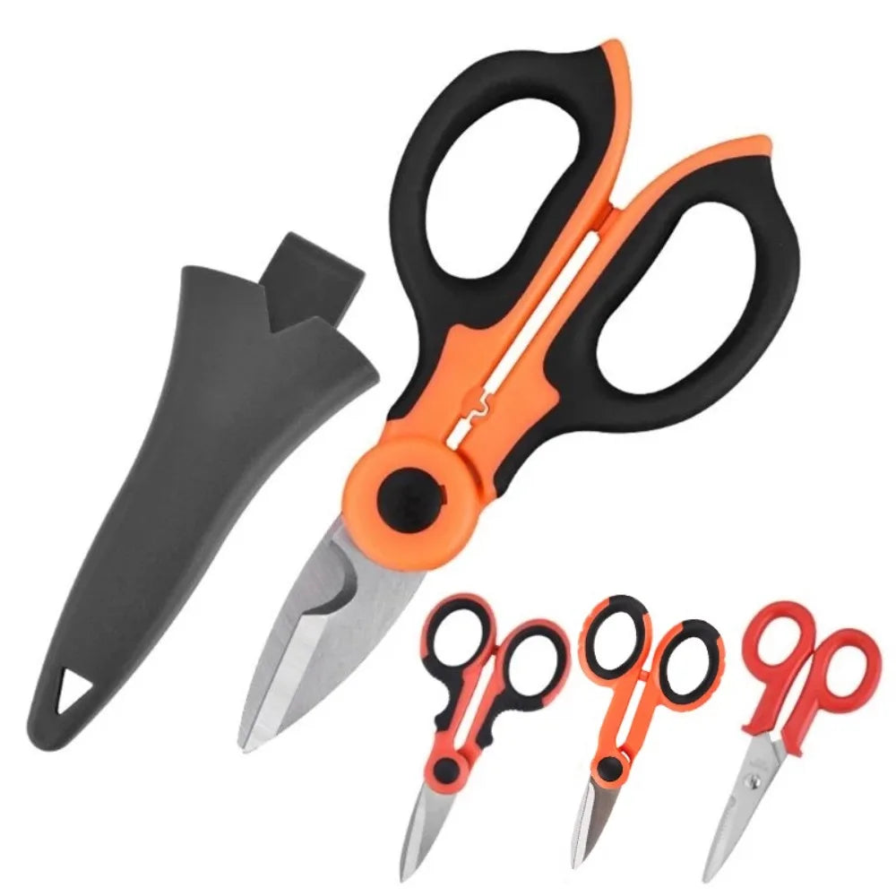Ciseaux en acier à haute teneur en carbone, outils d'électricien domestique, dénudage de fils, coupe pour tissus, papier a., 2/1