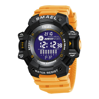 Reloj deportivo digital de lujo para hombre, estilo militar, resistente al agua, con esfera grande y retroiluminación LED