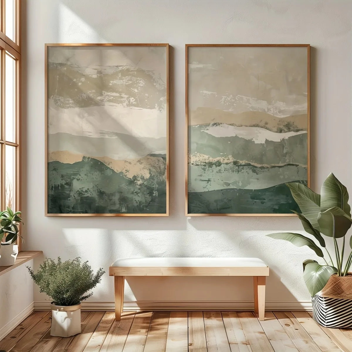 2 unids cuadros montañas lienzo abstracto póster impreso arte minimalista moderno impresión decoración del hogar arte de la pared cartel