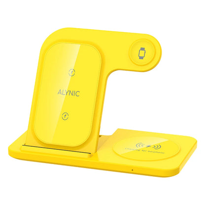 Cargador inalámbrico rápido LED de 30 W, estación de carga plegable 3 en 1 para iPhone 15, 14, 13, 12, 11, Apple Watch 9, 8, 7, 6, 5 y Airpods Pro