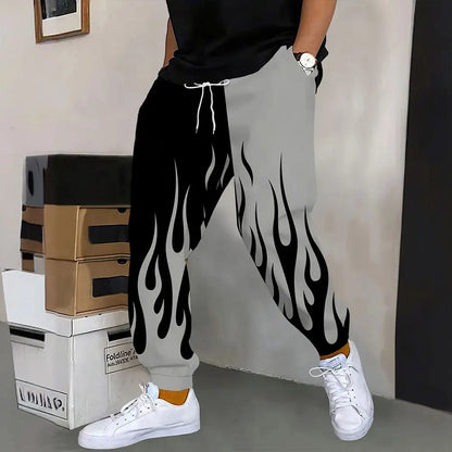 Pantalones deportivos al aire libre para hombre, pantalones de chándal con estampado de grafiti a la moda