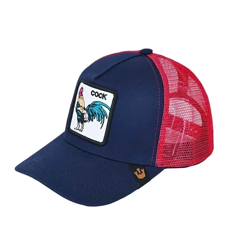 Gorra de béisbol bordada unisex, gorra de tiburón, gorra de animal, gorra de león, gorra de tigre, gorra de gallo, gorras de granja, gorras casuales, gorra de protección solar