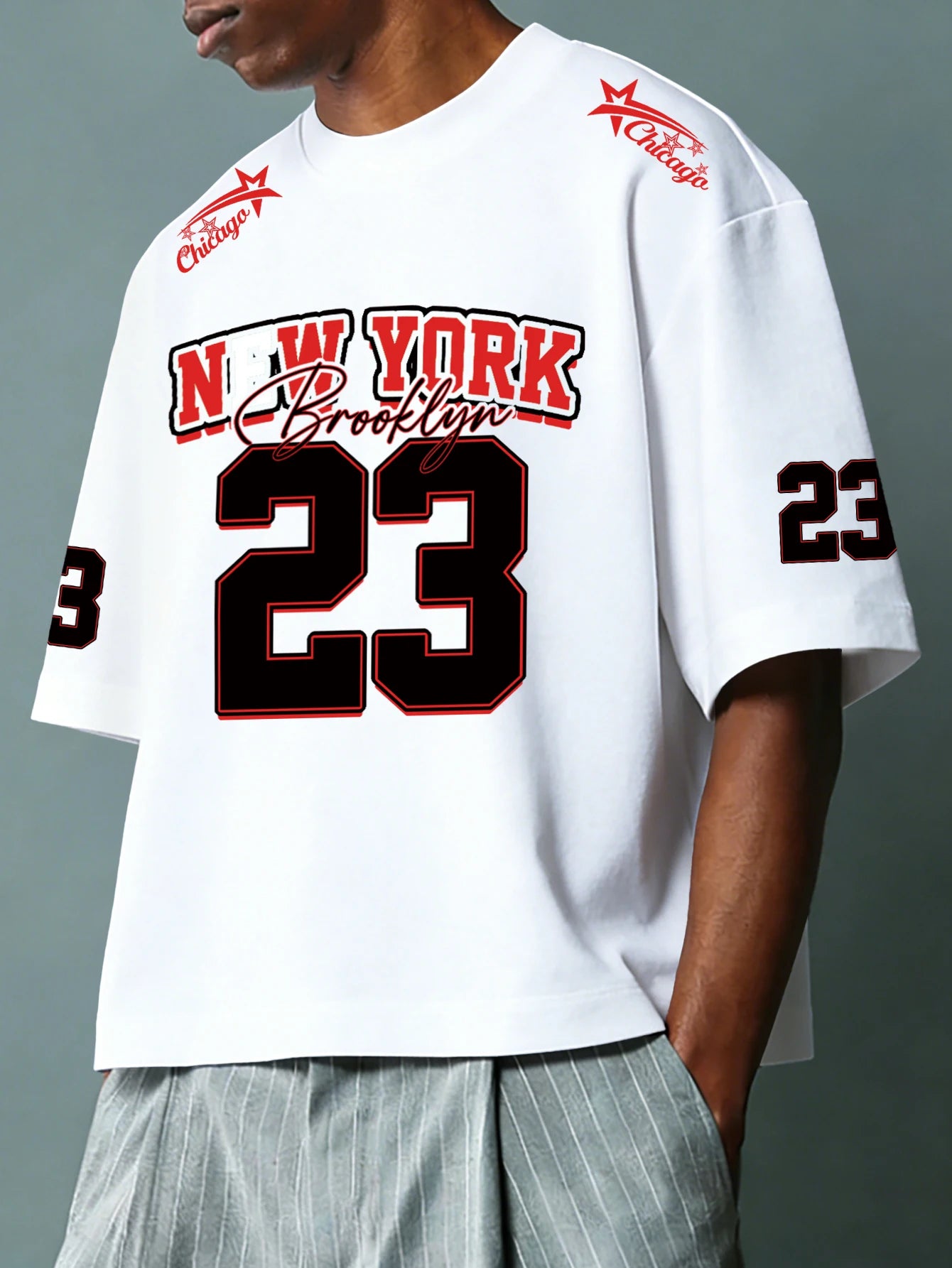 Camiseta deportiva vintage con número y estrella