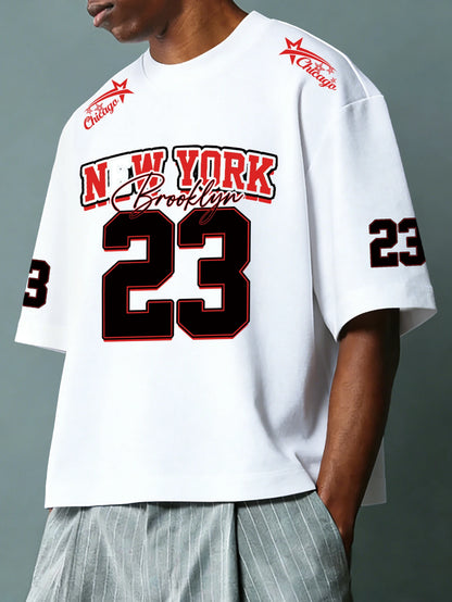 Camiseta deportiva vintage con número y estrella