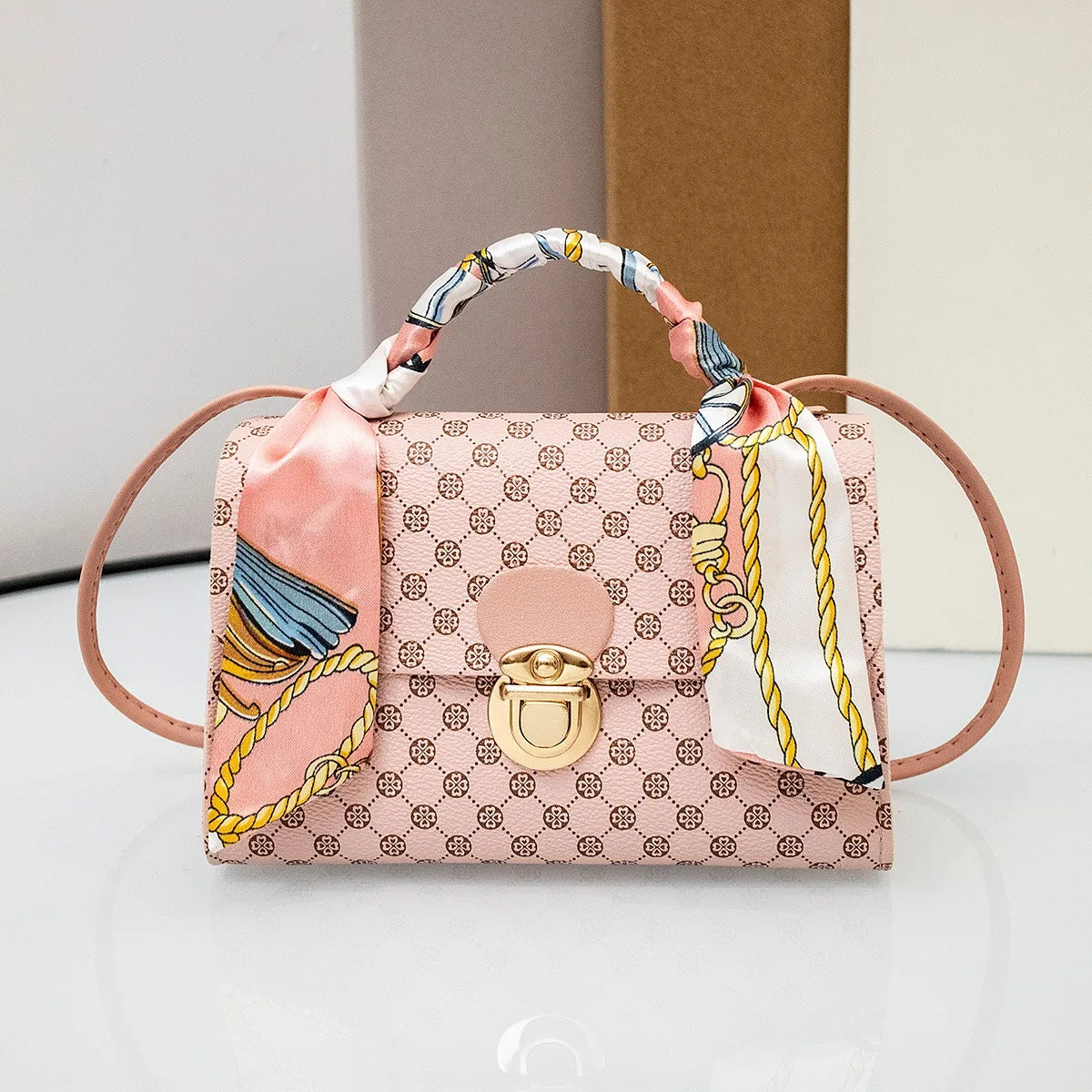 Bolso de mano a juego con estampado de cocodrilo para mujer, mini bolso de hombro multifuncional