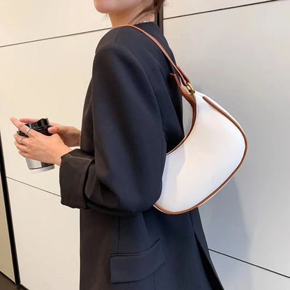 Bolso vintage para axila con bola de masa para mujer, bolso de hombro de cuero de PU
