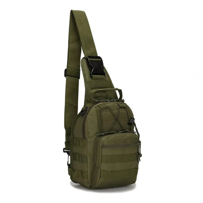 Bolso táctico para bandolera, bolso de hombro para exteriores con diseño Molle y mochila táctica impermeable para hombres