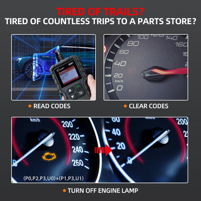 LAUNCH X431 CR3001 Full OBD2 Scanner Car Diagnostic Tool Multilingual Engine Check Free Update PK KW850