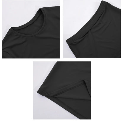 Conjunto de vestido para mujer, corto de manga larga y falda a media pantorrilla, conjunto de 2 piezas, trajes de oficina ajustados