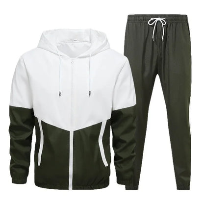 Conjunto informal de dos piezas para hombre, chaqueta deportiva de primavera