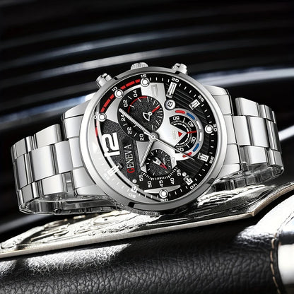 Nuevos relojes de moda para hombre, reloj de acero inoxidable