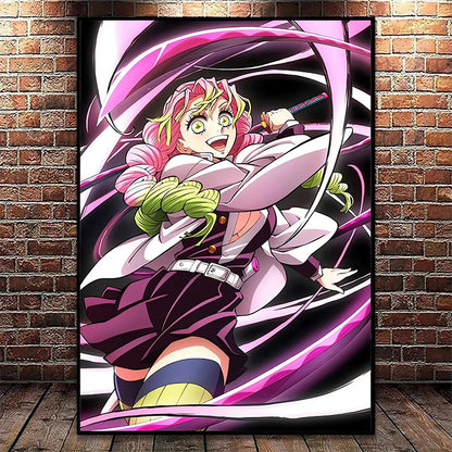 impresiones de decoración del hogar de Nezuko y Tanjiro, pintura en lienzo para sala de estar y dormitorio, regalos Murales