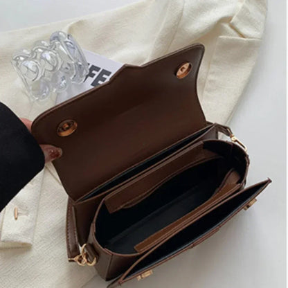 Bolso de cuero de Pu para mujer, bolso cruzado a la moda
