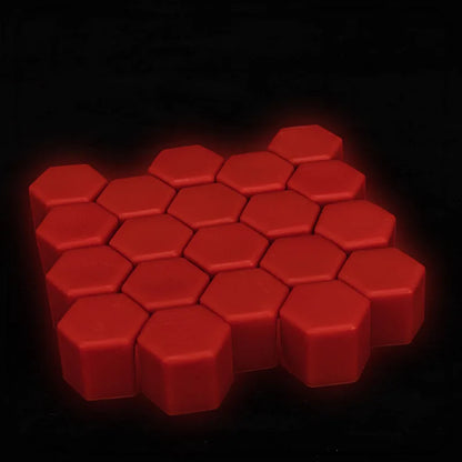 20 tapones hexagonales de silicona de 17/19/21 mm, luminosos, para tuercas de rueda de coche, tapones de silicona para tornillos, para decoración exterior de neumáticos.
