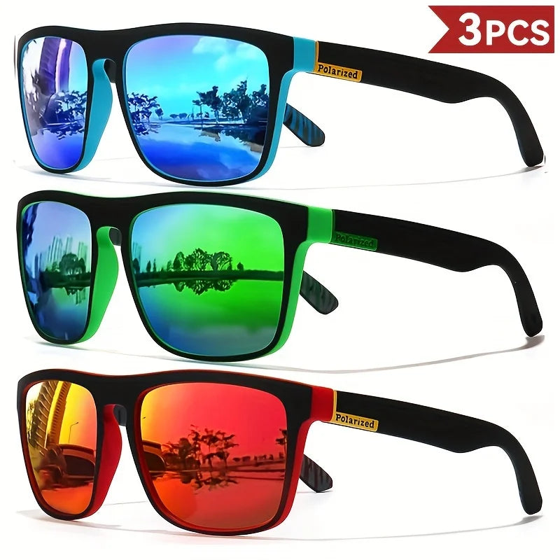 Gafas de sol polarizadas cuadradas vintage de moda para hombre y mujer, para conducir y pescar, de marca de lujo, de diseñador, con protección UV400.