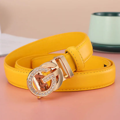 Cinturón de mujer a la moda, nuevo estilo de red, hebilla automática