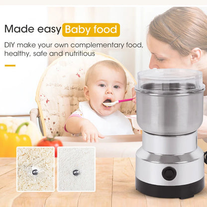 300ml Mini Household Electric Grinder Ultrafine Pulverizer Baby Food Coffee Grinder Spice Pepper Grinder 2/4 Blades Grain Mill