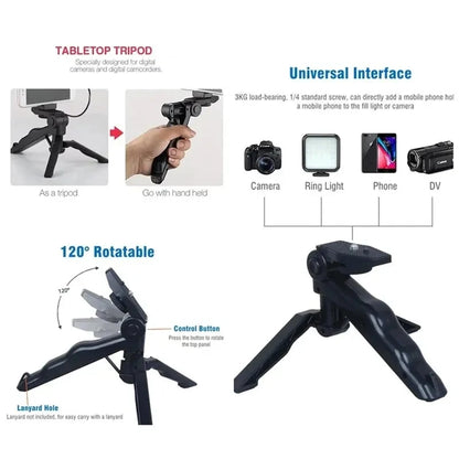 trípode, soporte para teléfono, mini micrófono, luz LED de relleno, para TikTok, transmisión en vivo, vídeo y YouTube.