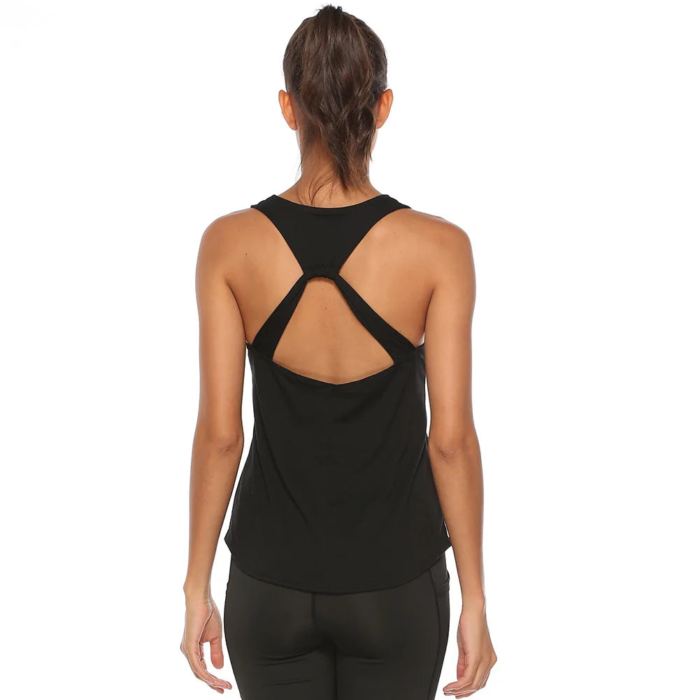 Chaleco de Yoga sin mangas, camiseta deportiva para mujer, camisetas sin mangas deportivas para Fitness, camisetas de entrenamiento para correr en gimnasio y Yoga