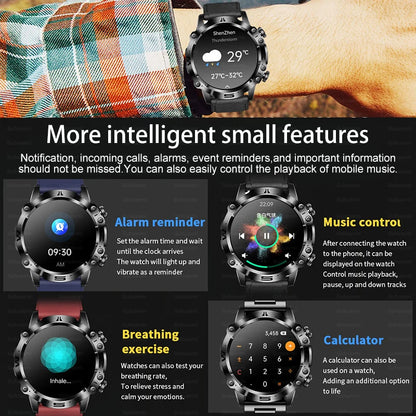 Reloj inteligente con diagnóstico médico de IA 2024, llamadas Bluetooth, monitor de glucosa en sangre, lípidos, ácido úrico, VFC, ECG, para hombres y mujeres