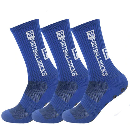 3 pares de calcetines resistentes de fútbol antideslizantes para hombres y mujeres