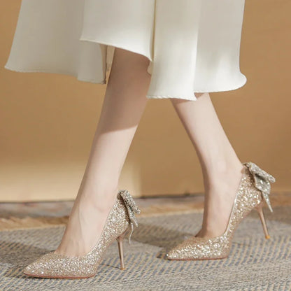 zapatos tacon zapatillas plataforma mujer zapatos de novia para boda zapatos de fiesta Zapatos de tacón alto con lazo
