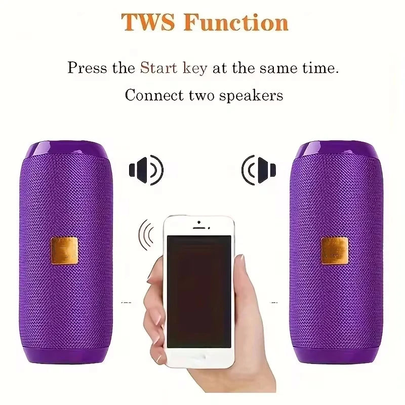 Haut-parleur Bluetooth portable étanche support stéréo extérieur radio TF mini système audio mobile sans fil radio FM