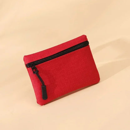 Mini monedero de lona con cremallera Simple unisex