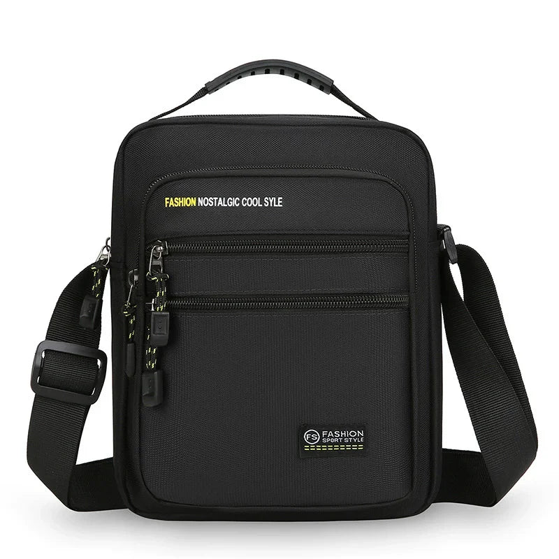 bolso cruzado para hombre, bolsos de un solo hombro, bolsa de almacenamiento de gran capacidad, bolsos cruzados de negocios con múltiples bolsillos a la moda