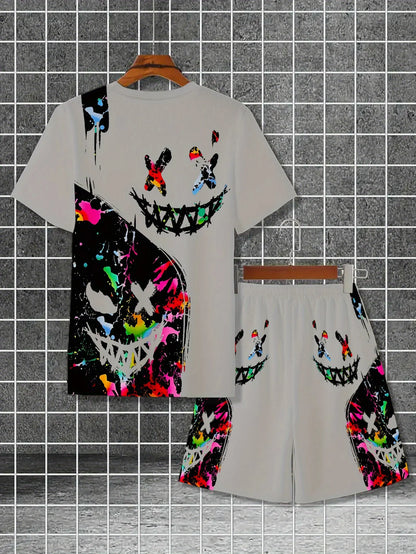 El nuevo traje casual de verano para hombre de impresos en de moda callejera