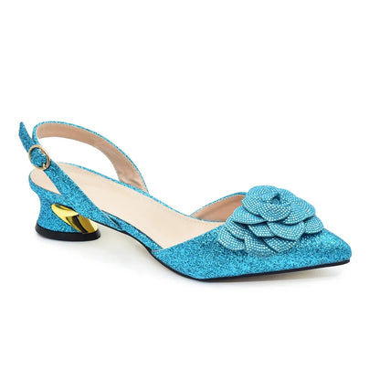 Conjunto de zapatos y bolsos para mujer, los últimos diseñadores, zapatos y bolsos de fiesta italianos de lujo para mujer, zapatos de novia para boda con diamantes de imitación para mujer