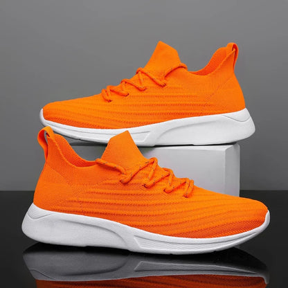 2024 Professional Men Women Running Shoes High Quality Orange Lightweight Breathable Outdoor Sports Shoes