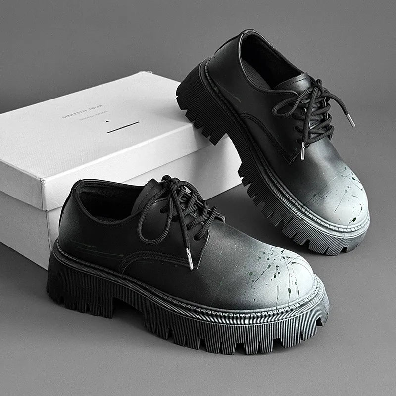 Botas para hombre, suela gruesa, zapatos informales para hombres