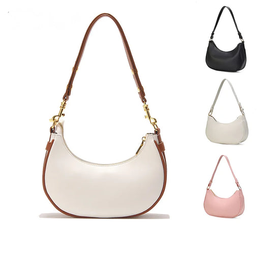 Bolso vintage para axila con bola de masa para mujer, bolso de hombro de cuero de PU