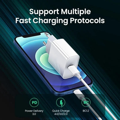 Cargador rápido PD de 35 W para iPhone 11, 12, 13, 14 y 15 Pro Max, cable de carga rápida para iPhone 15 Plus, cable de datos USB tipo C, cargador de teléfono