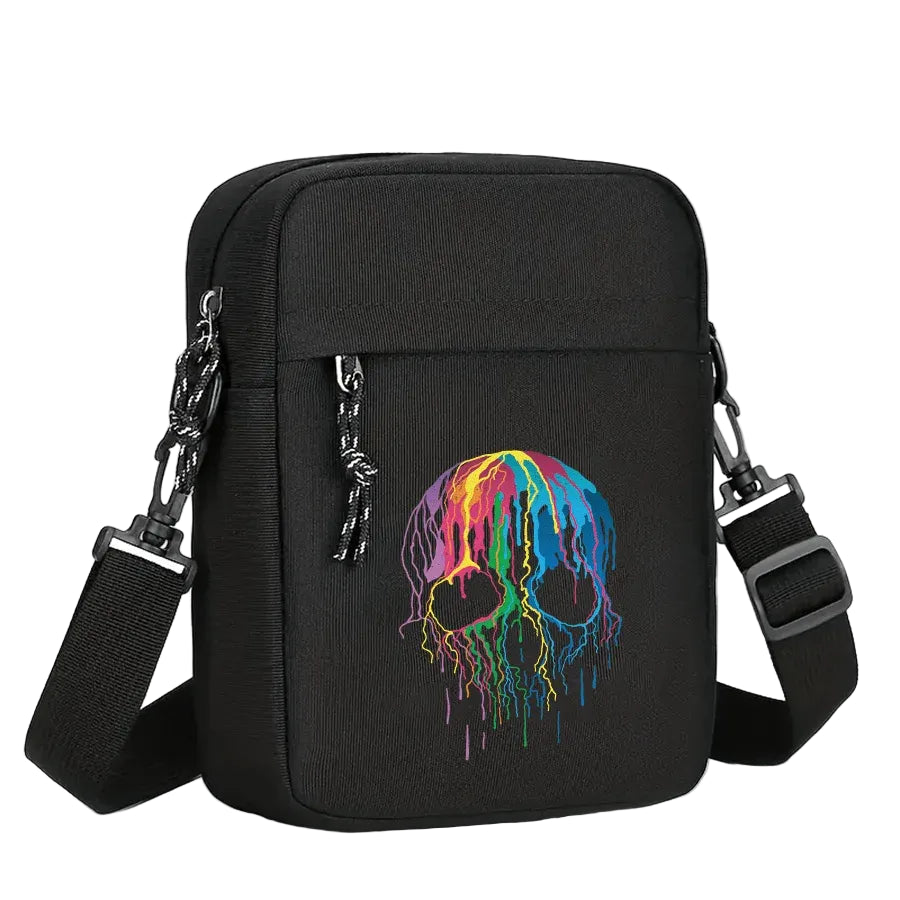 bolso para teléfono móvil esqueleto divertido pequeño bolsos cruzados Unisex bolsos de hombro y bolso