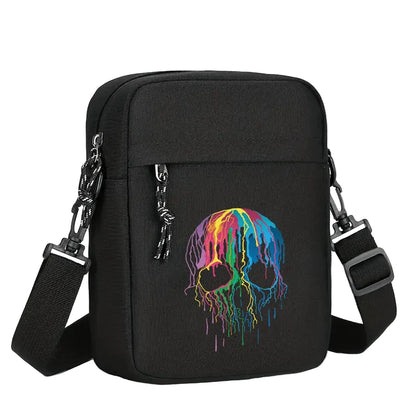 bolso para teléfono móvil esqueleto divertido pequeño bolsos cruzados Unisex bolsos de hombro y bolso