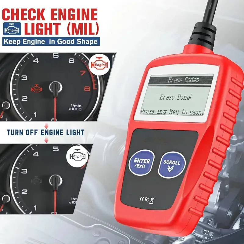 1pc Universal Version Car Fault Diagnostic Instrument Clear Fault Codes Obd2 Diagnostic Scan Tools