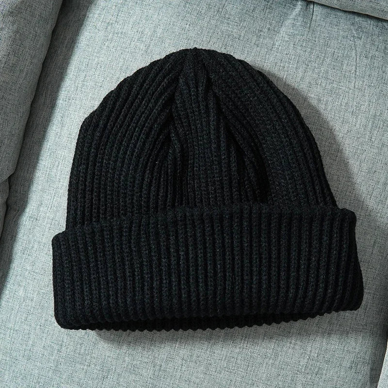 Gorros de punto cálidos de Color sólido Unisex para mujeres y hombres invierno otoño al aire libre mantener