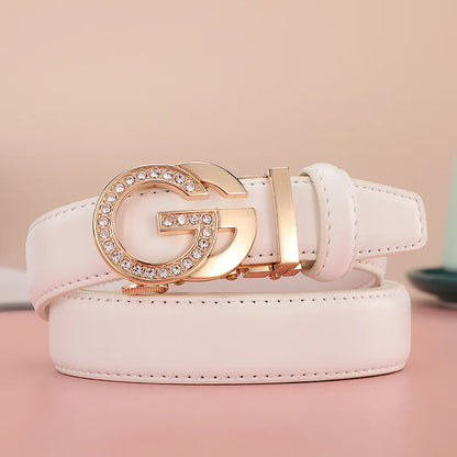 Cinturón de mujer a la moda, nuevo estilo de red, hebilla automática