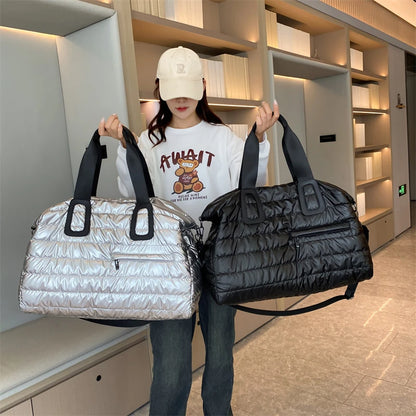 Bolsa de fitness, bolsa de descanso para mujer, bolsa de ejercicio, bolsa de natación impermeable con separación de ropa seca y húmeda, mano para yoga, viaje de un solo hombro